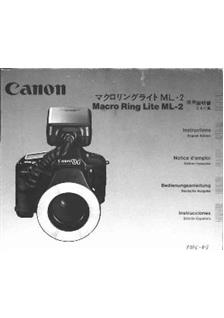 Canon Macro Lite manual. Camera Instructions.